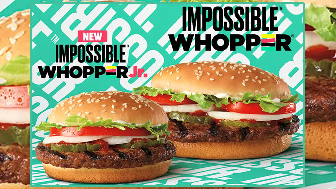 Burger King Tests New Impossible Whopper Jr., Impossible Burger, And Impossible Cheeseburger