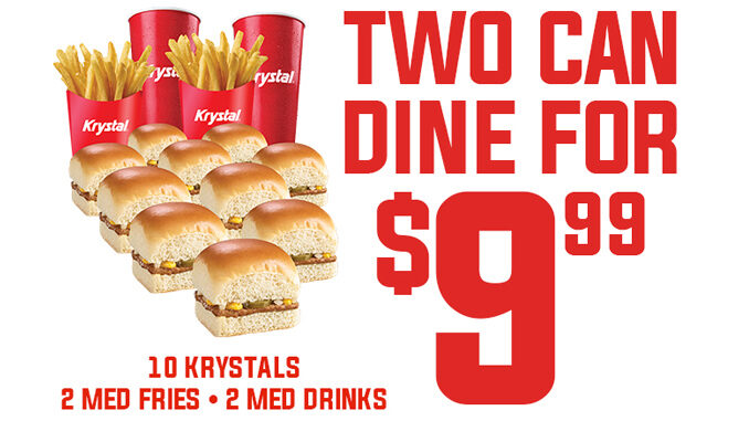 Krystal Puts Together New 2 Can Dine For 9.99 Coupon Deal Chew Boom