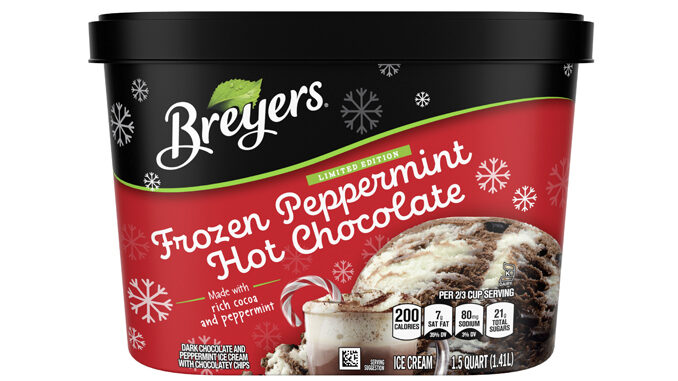New Breyers Frozen Peppermint Hot Chocolate Ice Cream Arrives For The 2019 Holiday Season