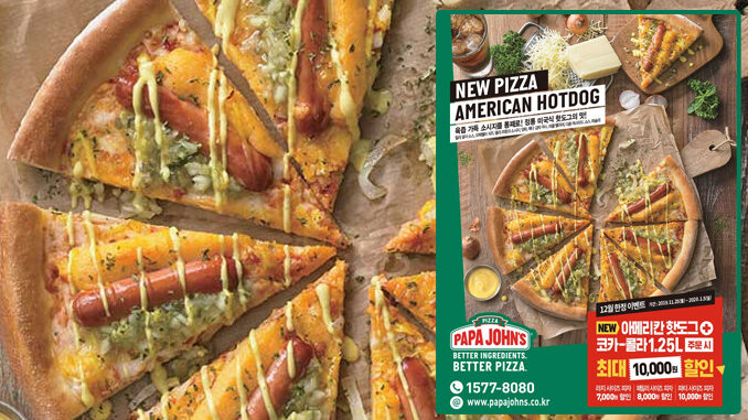 Papa John’s Debuts New American Hot Dog Pizza In South Korea