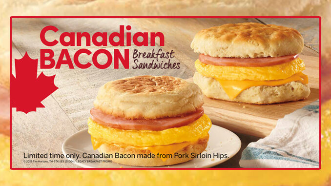 Tim Hortons Introduces New Canadian Bacon Breakfast Sandwiches