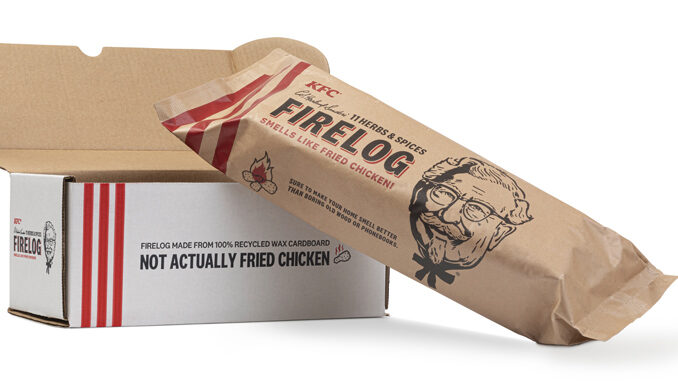 KFC Fried Chicken-Scented Firelogs Available Exclusively At Walmart.com