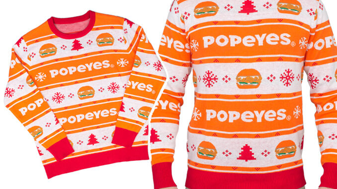 New ‘Popeyes Ugly Christmas Sweater’ Arrives For The 2019 Holiday Season