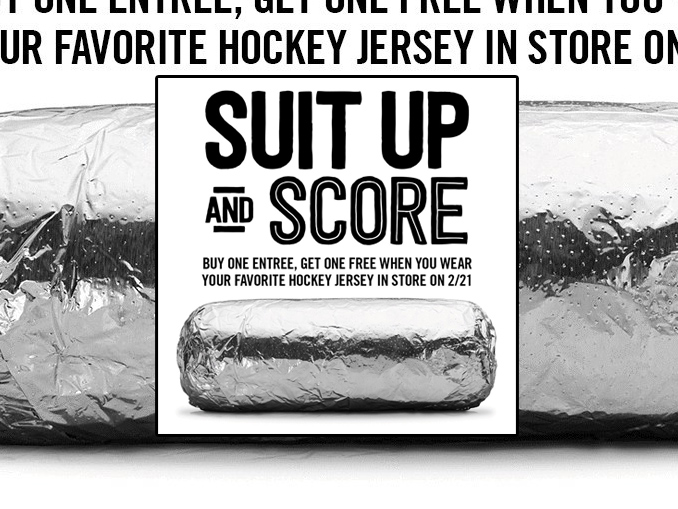 Chipotle hockey jersey BOGO deal: How to get 2023 NHL playoffs promo