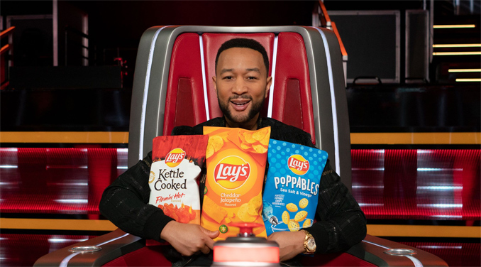 John Legend with Lay's flavors