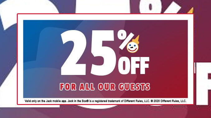 Jack In The Box Offers 25% Off On All Mobile App Orders