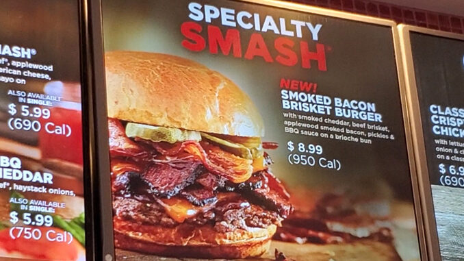New Smoked Bacon Brisket Burger Spotted At Smashburger