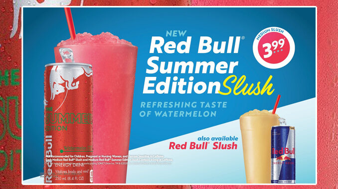 Sonic Pours New Red Bull Summer Edition Slush As Part Returning Red Bull Slushes Menu