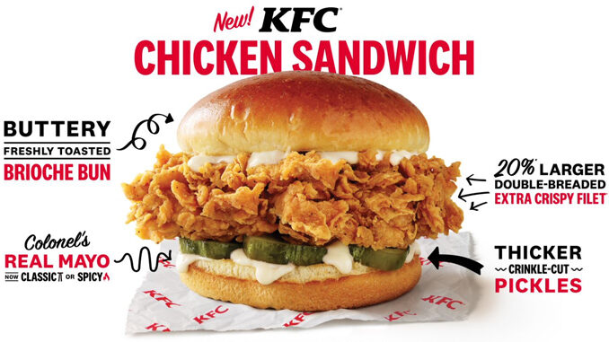 KFC Testing New Larger, More Premium Chicken Sandwich In Orlando, Florida Through June 21, 2020