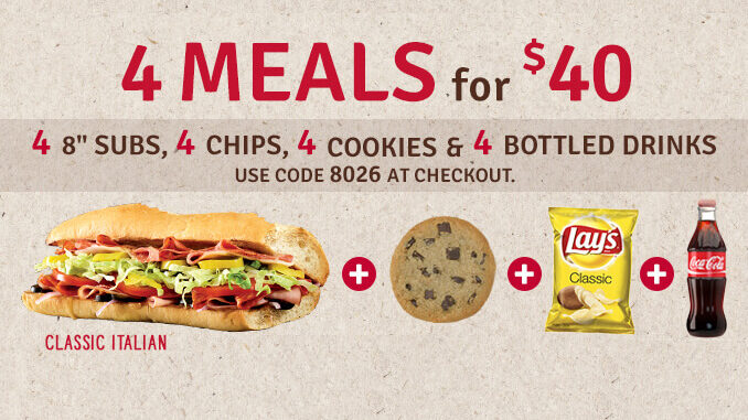Quiznos Puts Together New 4 Meals For $40 Deal