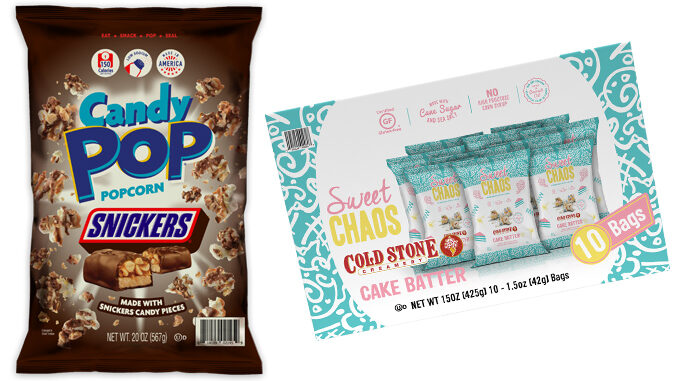 Sam’s Club Adds New Snickers Candy Pop Popcorn, And Sweet Chaos Cold Stone Cake Batter Drizzled Popcorn