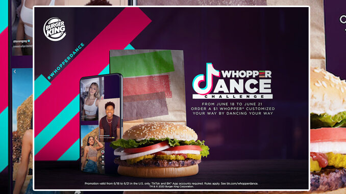 Burger King Partners With TikTok For $1 'Whopper Dance' Deal