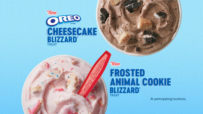 Dairy Queen Adds New Frosted Animal Cookie Blizzard And New Oreo Cheesecake Blizzard