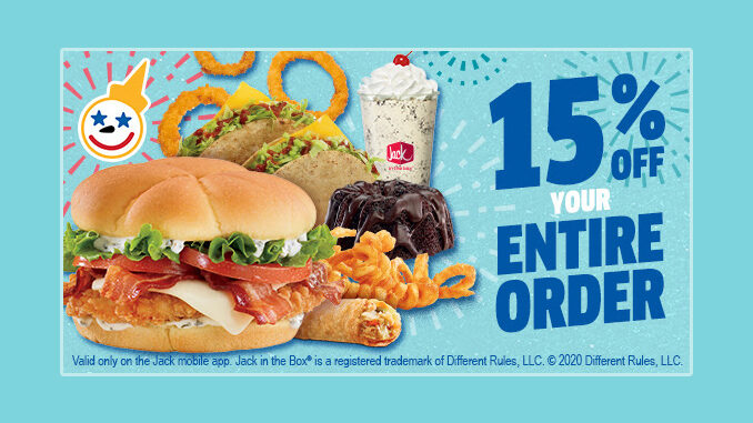 Jack In The Box Offers 15% Off All Mobile App Orders On July 5, 2020