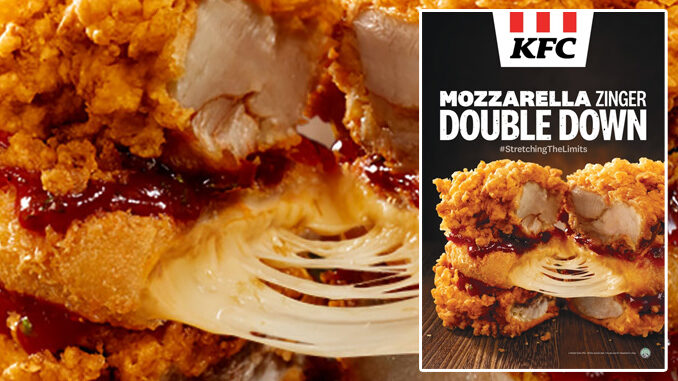 KFC Offers New Mozzarella Zinger Double Down and New Sour Cream & Onion Fries In Singapore