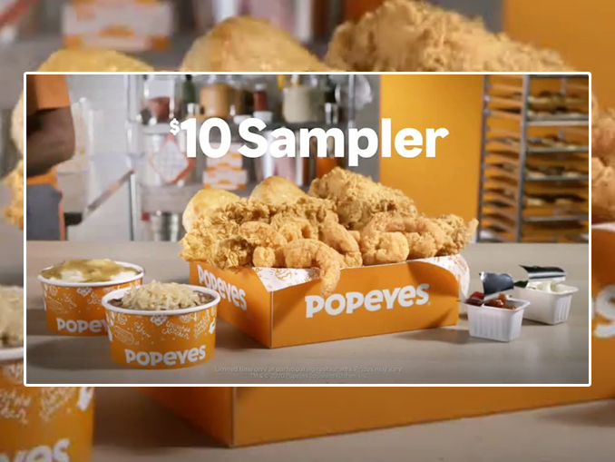 Popeyes Offers New $10 Sampler At Select Locations