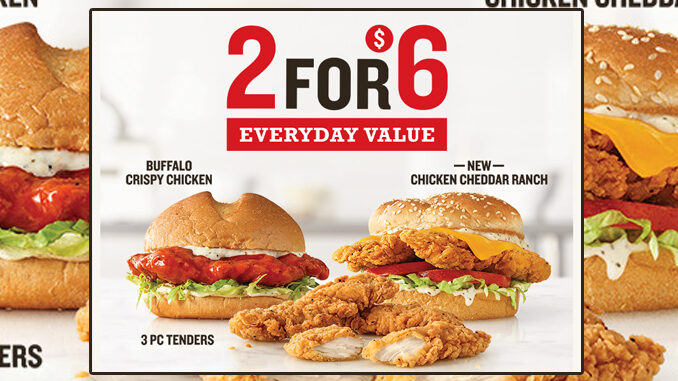 Arby’s Offers Newly Refreshed 2 For $6 Everyday Value Deal