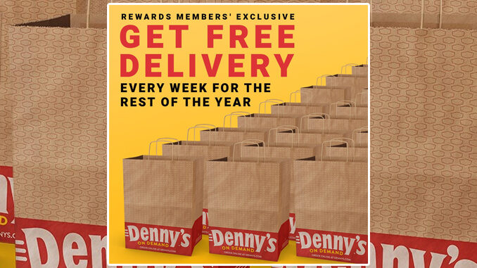 Denny's Offers Rewards Members Chance To Score Free Delivery Through End Of 2020