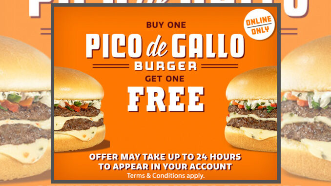 Buy One Pico de Gallo Burger Online, Get One Free At Whataburger Through August 30, 2020