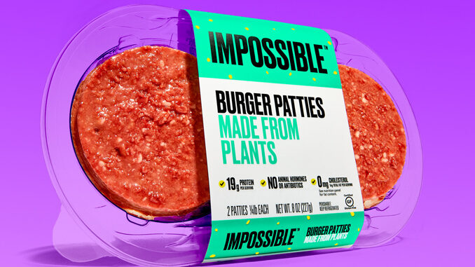 Impossible Burger Patties Available Now In Grocery Stores