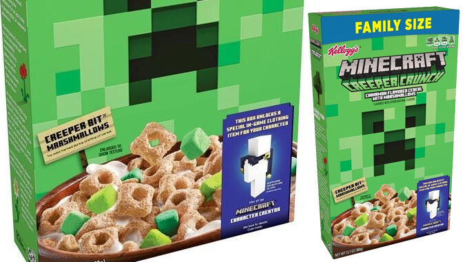 Kellogg's Introduces New Minecraft Creeper Crunch Cereal