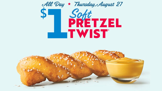 Sonic Offers $1 Soft Pretzel Twists On August 27, 2020