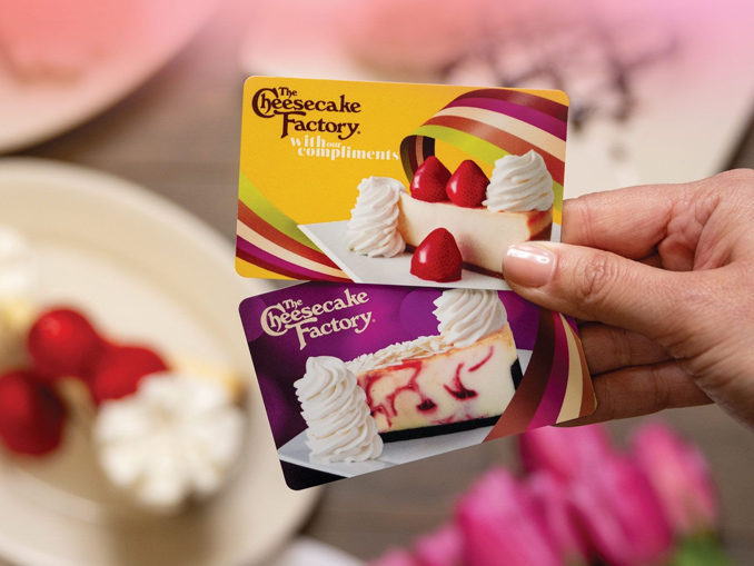 The Cheesecake Factory Offers 15 Bonus Card For Every 50