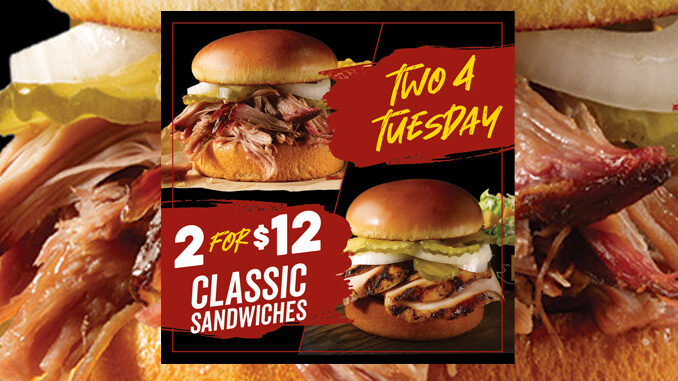 Dickey’s Offers 2 Classic Sandwiches For $12 As Part Of Two 4 Tuesday Promotion