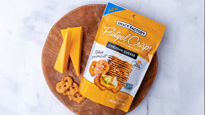 Snack Factory Bakes Up New Pretzel Crisps Cheddar Cheese Flavor