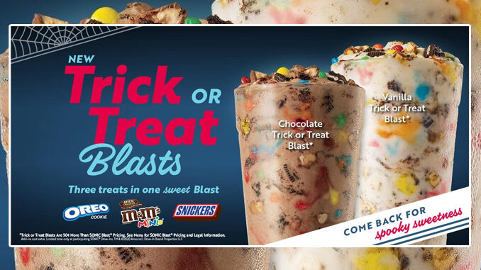 Sonic Introduces New Trick Or Treat Blast