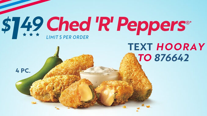 Sonic Offers $1.49 Small Ched ‘R’ Peppers Deal On September 9, 2020
