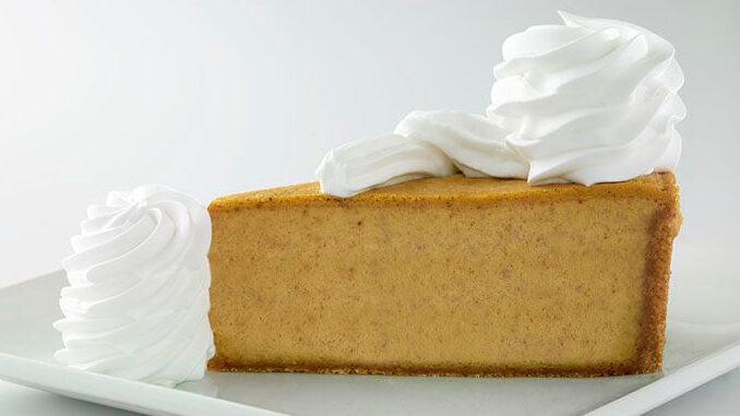 The Cheesecake Factory Welcomes Back Pumpkin And Pumpkin Pecan Cheesecakes