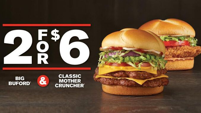 Checkers And Rally's Offers 2 For $6 Big Buford And Classic Mother Cruncher Deal