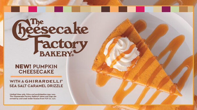 Fazoli’s Adds New Pumpkin Cheesecake Made By The Cheesecake Factory Bakery
