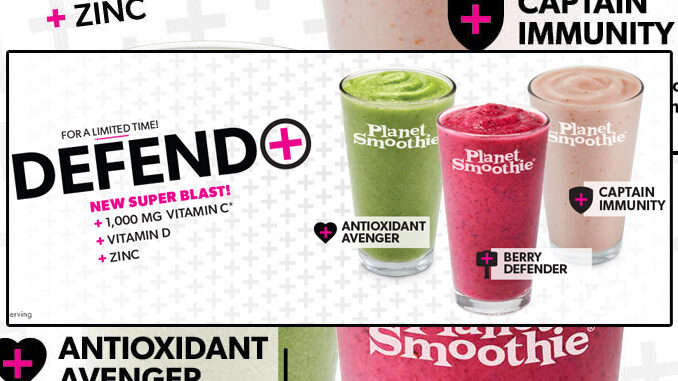 Planet Smoothie Adds New Captain Immunity, Antioxidant Avenger, And Berry Defender Smoothies