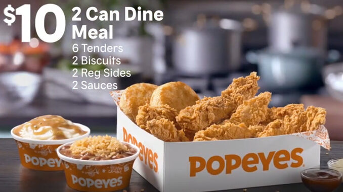 Popeyes Welcomes Back 2 Can Dine For $10 Tenders Meal Deal