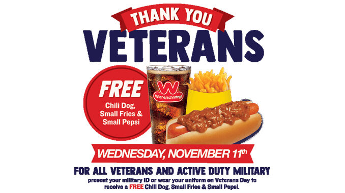 Free Chili Dog, Fries And Pepsi For All Veterans And Active Military At Wienerschnitzel On November 11, 2020