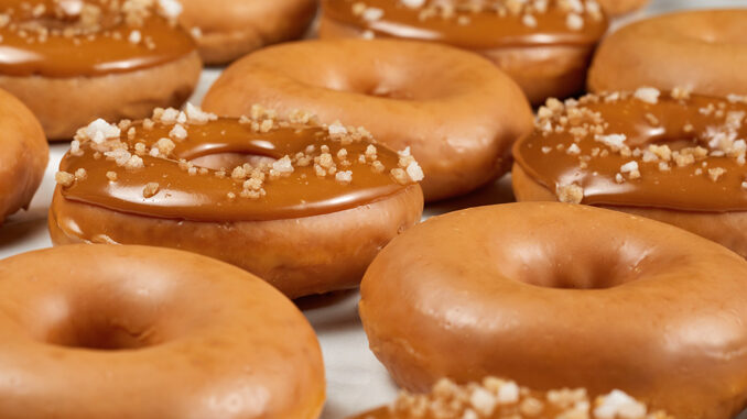 Krispy Kreme Introduces New Caramel Glazed Doughnut And New Salted Double Caramel Crunch Doughnut