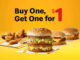 McDonald’s Brings Back Buy One, Get One For $1 Deal