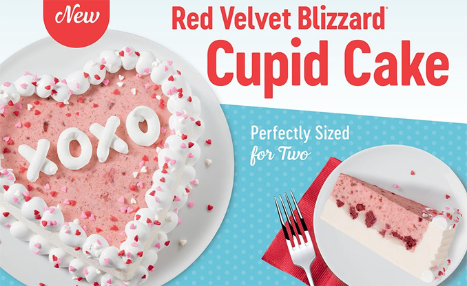 Red Velvet Blizzard Cupid Cake