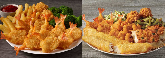 12-piece Butterfly Shrimp Meal and Ultimate Seafood Platter
