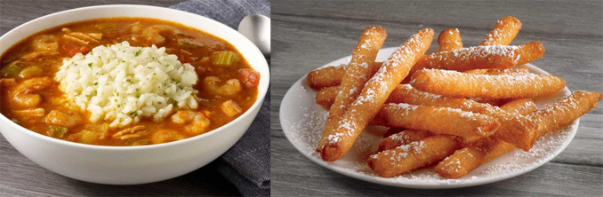 Creole-style Seafood Gumbo and Funnel Cake Stix