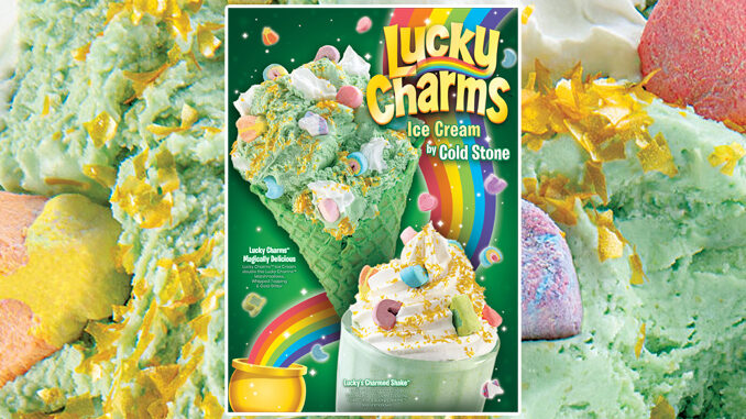 New Lucky Charms Ice Cream And Lucky Charms Shake Spotted At Cold Stone Creamery