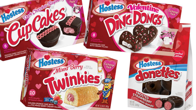 The Hostess 2021 Valentine’s Day Lineup Includes Heart-Shaped Valentine Ding Dongs And More