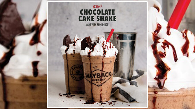 Wayback Burgers Introduces New Chocolate Cake Shake Made With Ring Dings
