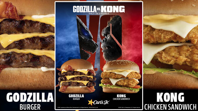 New Godzilla Burger, Kong Burger And Kong Chicken Sandwich Arrive At Carl’s Jr. And Hardee’s