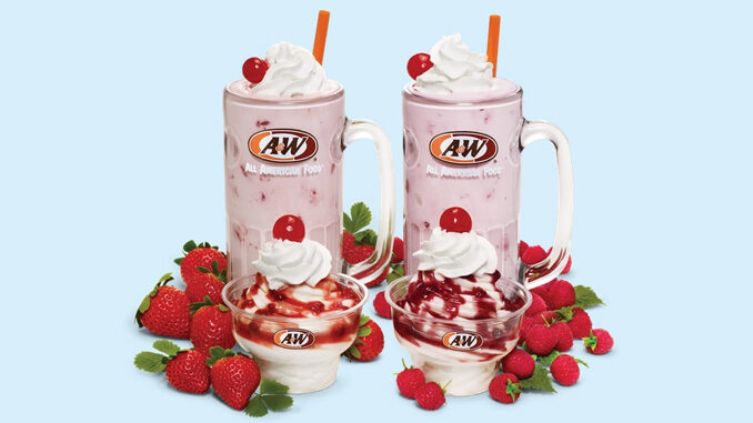 A&W Adds New Raspberry Real Fruit Shake And Sundae Flavor
