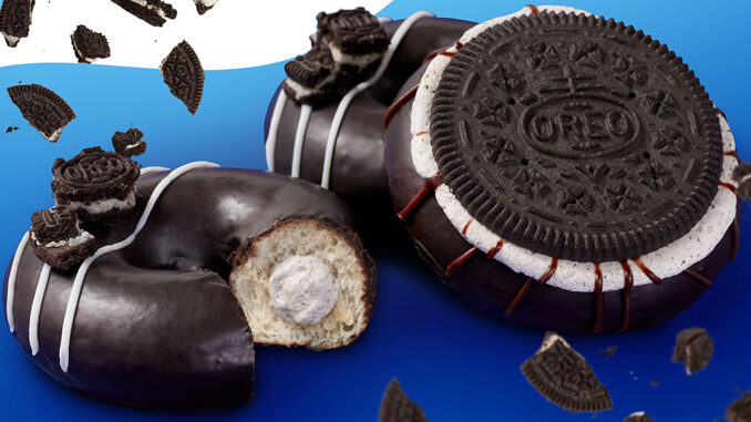 Krispy Kreme Launches New Oreo Cookie Glazed Doughnut And New Oreo Cookie Over-The-Top Doughnut