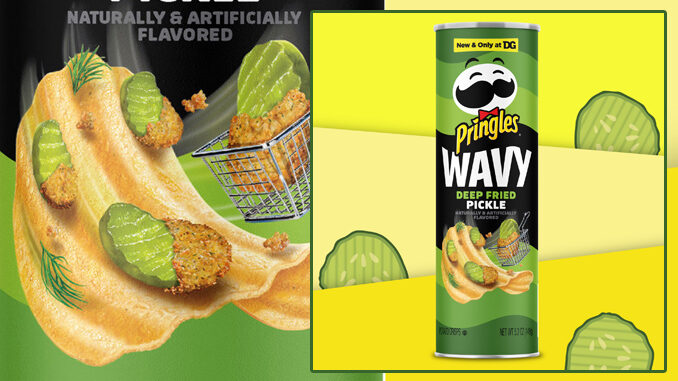 New Pringles Wavy Deep Fried Pickle Crisps Available Now At Dollar General