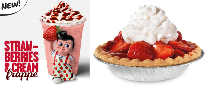New Strawberries and Cream Frappe and Strawberry Piebaby